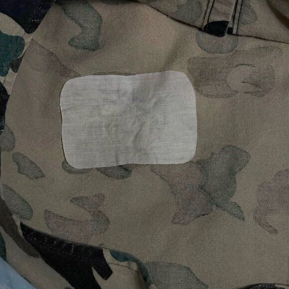 VTG Five Brothers Chamois Flannel Shirt Frogskin Duck Hunt Camo Custom Sleeves - Picture 8 of 11